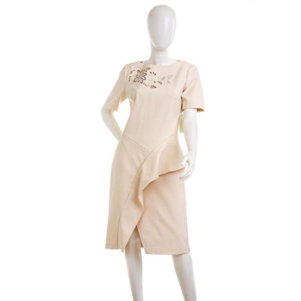 NWT Worth Vanilla Stretch Embroidered Dee Dress